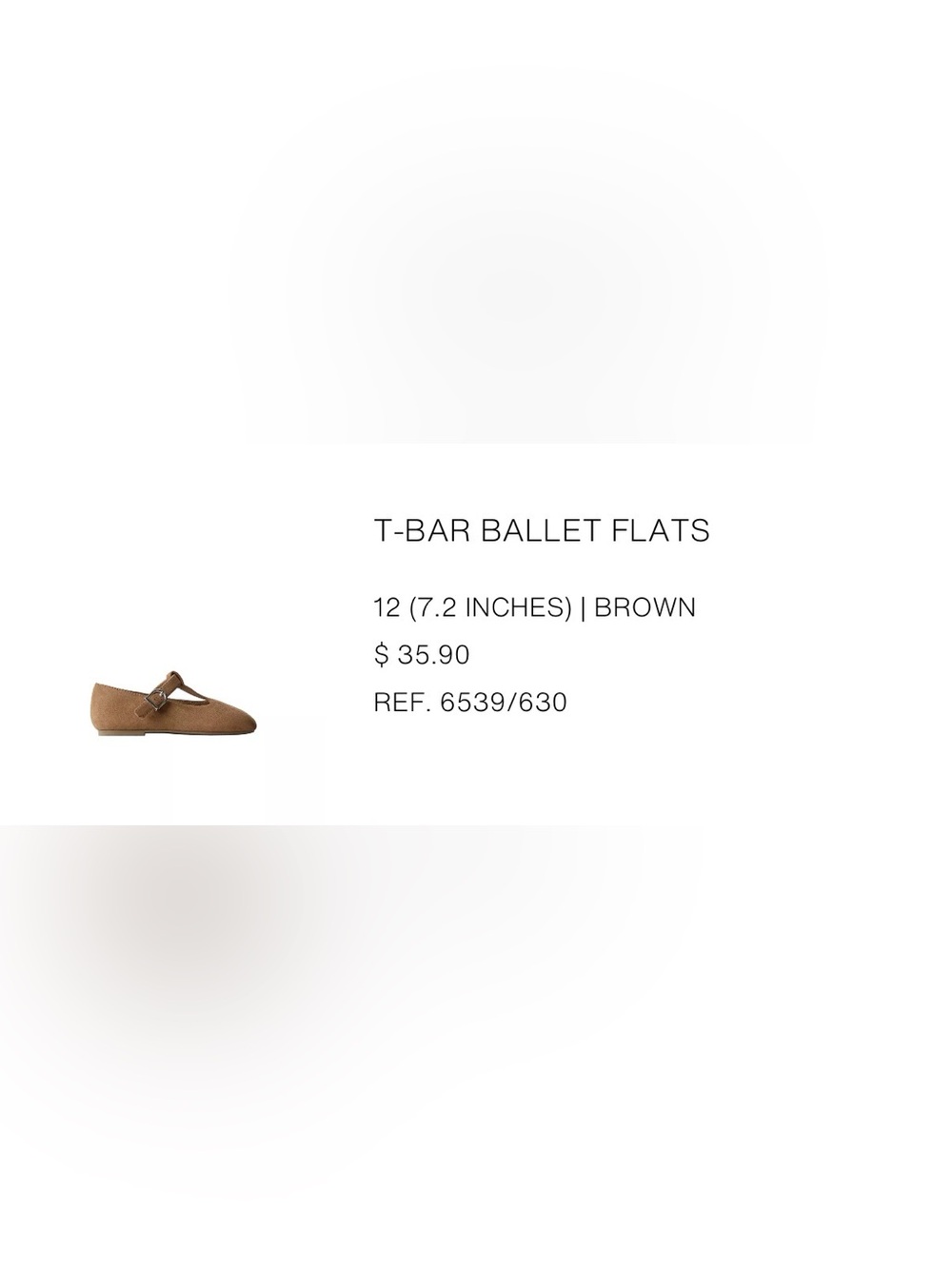 Zara Brown T-Bar Ballet Flats